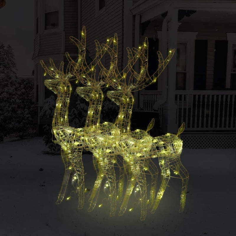 Kerstversiering Rendier 90 Led's Acryl Warmwit