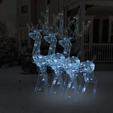 Kerstdecoratie Rendieren 90 Led's Acryl Koudwit