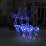 Kerstversiering Rendier 90 Led's Acryl Blauw