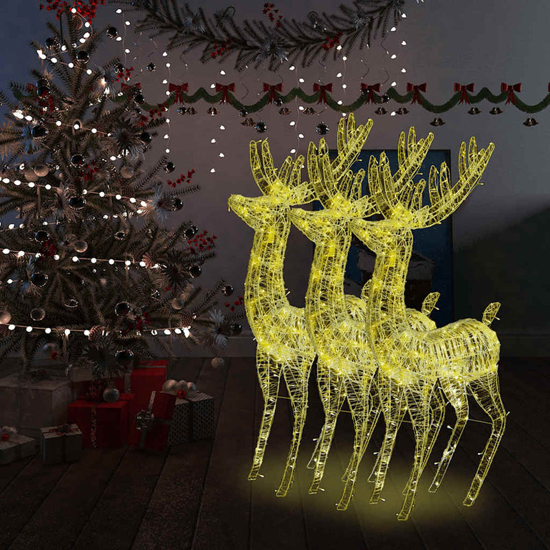 Kerstversiering Rendier 90 Led's Acryl Warmwit