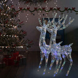 Kerstversiering Rendier 140 Led's 120 Cm Acryl Meerkleurig Multikleur