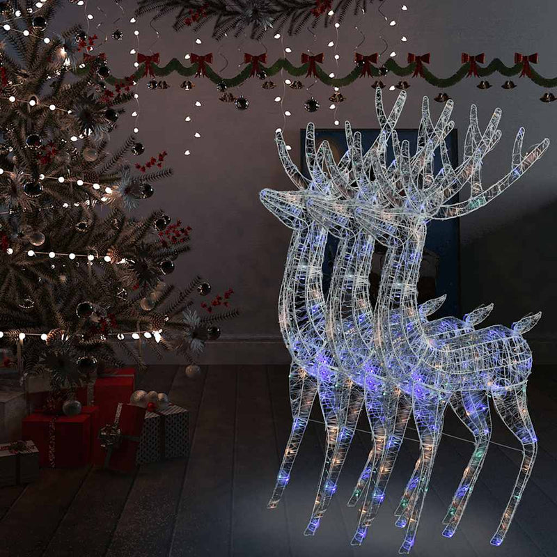 Kerstversiering Rendier 140 Led's 120 Cm Acryl Meerkleurig Multikleur