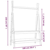 Kledingrek 100X45,5X150 Cm Massief Grenenhout