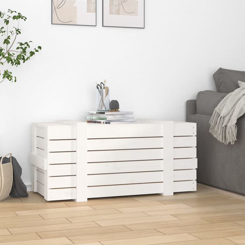 Opbergbox 91X40,5X42 Cm Massief Grenenhout
