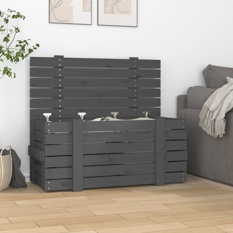 Opbergbox 91X40,5X42 Cm Massief Grenenhout