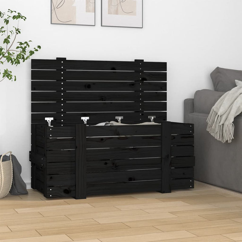Opbergbox 91X40,5X42 Cm Massief Grenenhout
