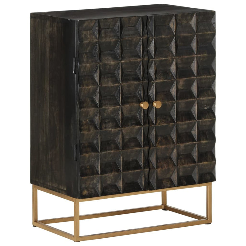 Dressoir Massief Mangohout En Ijzer Zwart