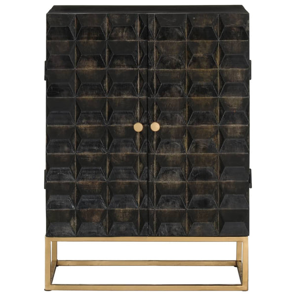 Dressoir Massief Mangohout En Ijzer Zwart