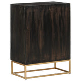 Dressoir Massief Mangohout En Ijzer Zwart