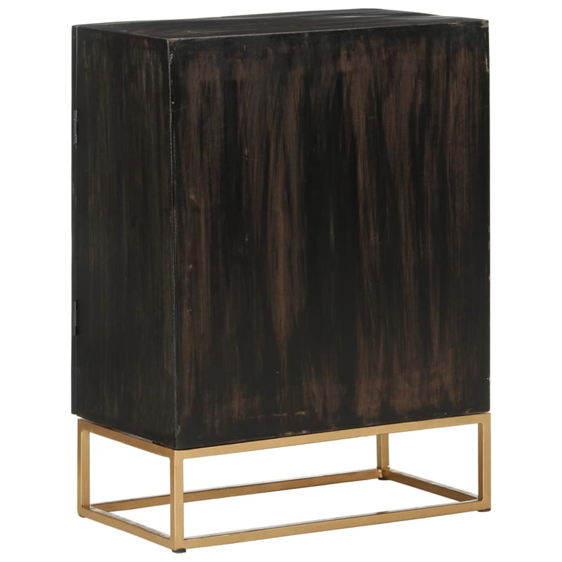 Dressoir Massief Mangohout En Ijzer Zwart