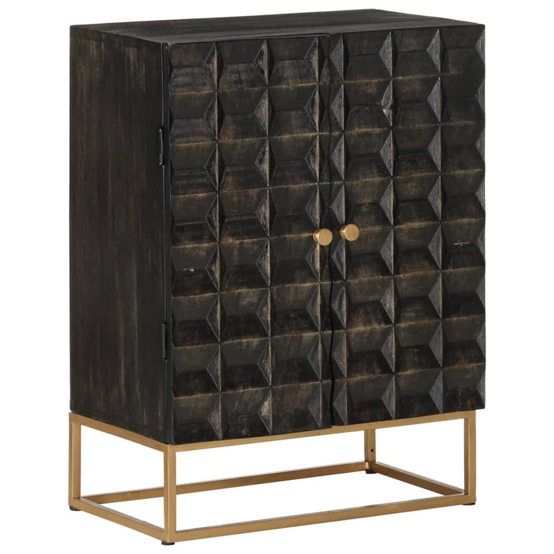 Dressoir Massief Mangohout En Ijzer Zwart