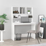 Bureau Met Schappen 102X45X148 Cm Bewerkt Hout Kleur