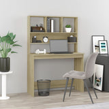 Bureau Met Schappen 102X45X148 Cm Bewerkt Hout Kleur