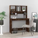 Bureau Met Schappen 102X45X148 Cm Bewerkt Hout Kleur