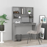 Bureau Met Schappen 102X45X148 Cm Bewerkt Hout Kleur