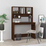 Bureau Met Schappen 102X45X148 Cm Bewerkt Hout Kleur