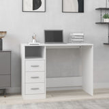 Bureau Met Lades 102X50X76 Cm Bewerkt Hout Kleur