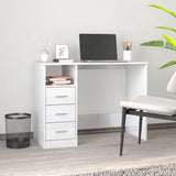 Bureau Met Lades 102X50X76 Cm Bewerkt Hout Kleur