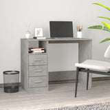 Bureau Met Lades 102X50X76 Cm Bewerkt Hout Kleur