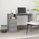 Bureau Met Lades 102X50X76 Cm Bewerkt Hout Kleur