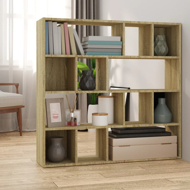 Boekenkast/Kamerscherm 105X24X102 Cm Artisanaal Eikenkleur