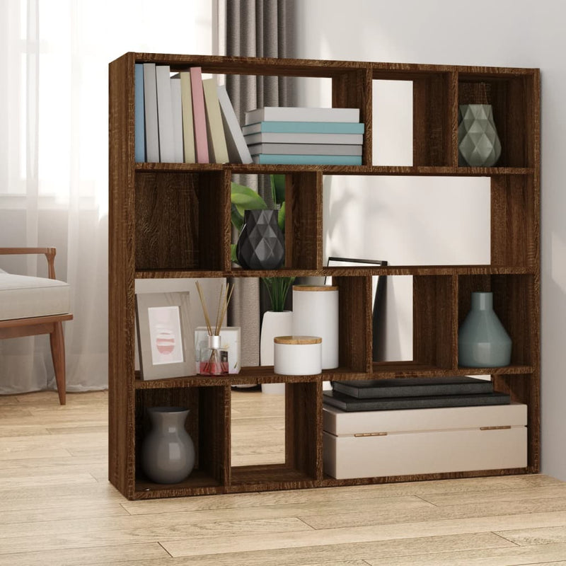 Boekenkast/Kamerscherm 105X24X102 Cm Artisanaal Eikenkleur