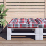 Palletkussen Stof Ruitpatroon Rood Rood Ruitpatroon