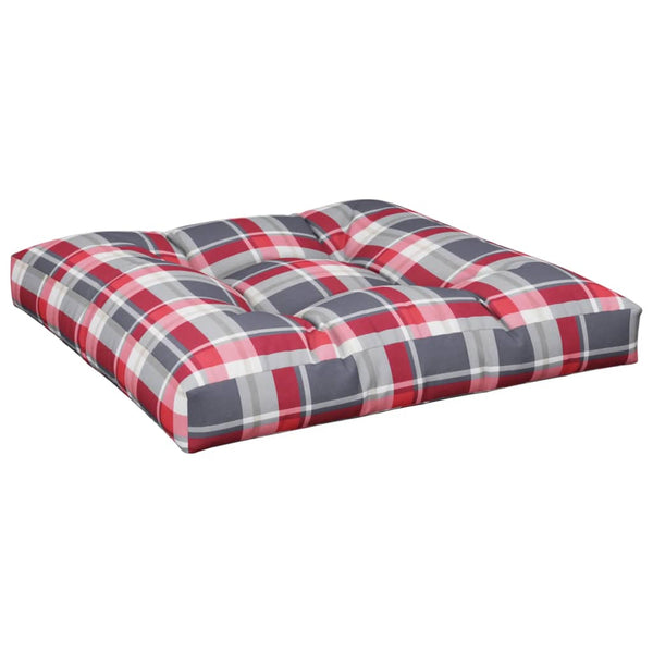 Palletkussen Stof Ruitpatroon Rood Rood Ruitpatroon