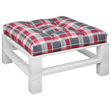 Palletkussen Stof Ruitpatroon Rood Rood Ruitpatroon