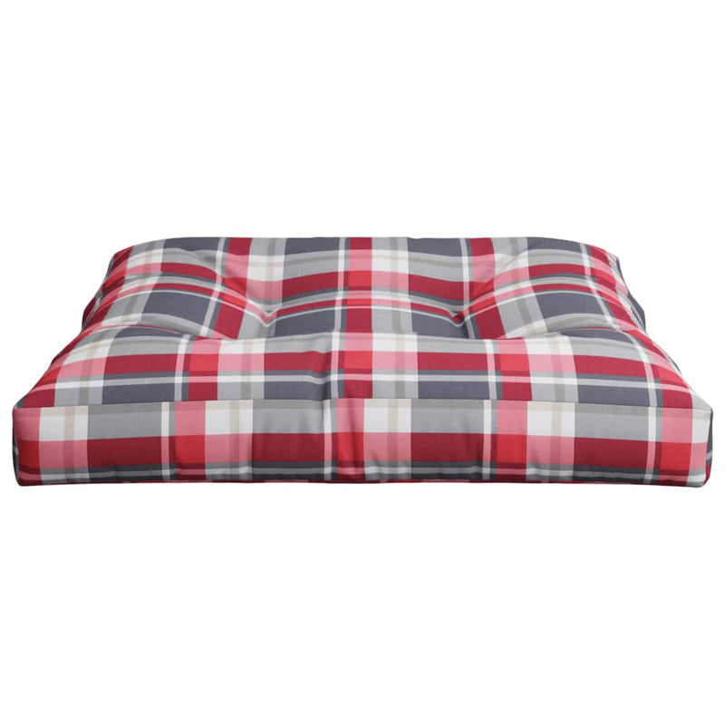 Palletkussen Stof Ruitpatroon Rood Rood Ruitpatroon