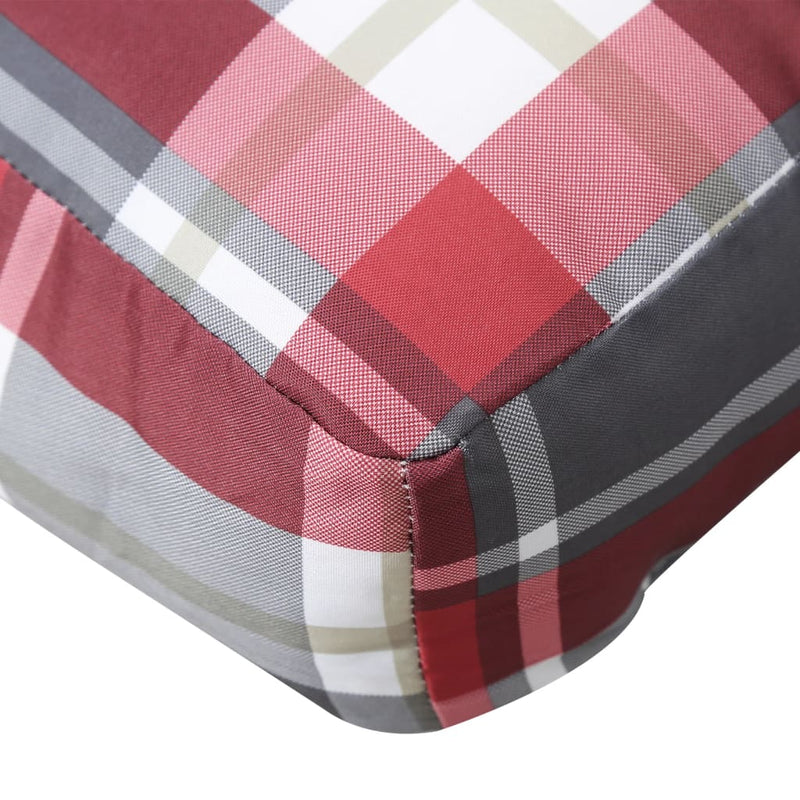 Palletkussen Stof Ruitpatroon Rood Rood Ruitpatroon
