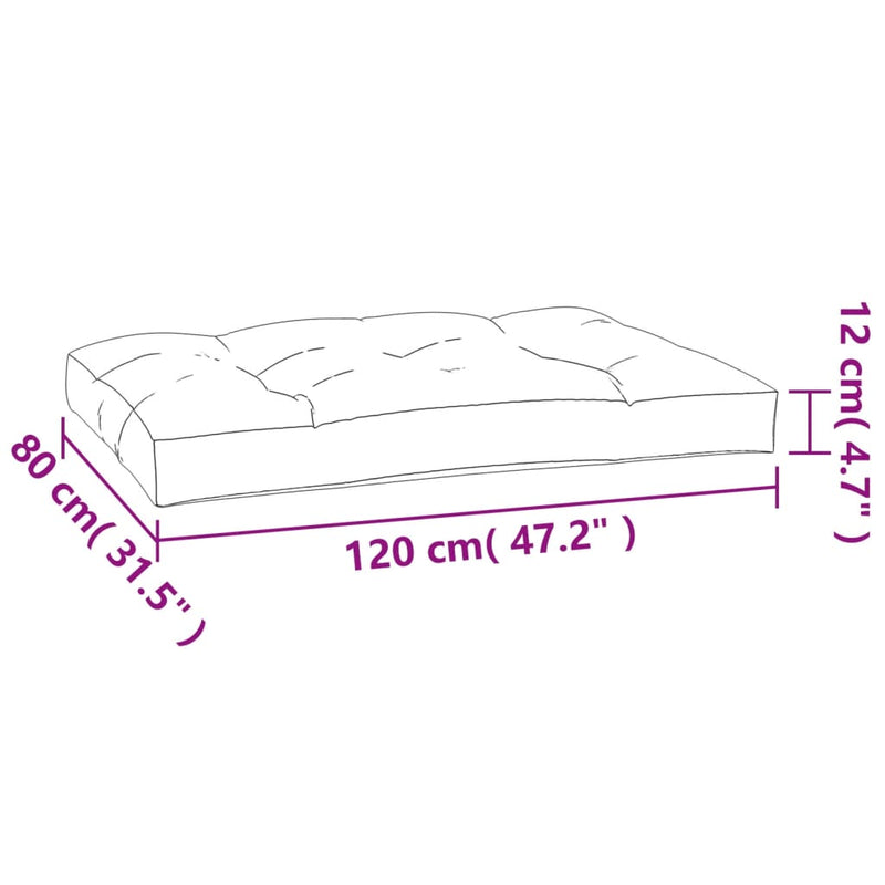 Palletkussen Stof Kleurig Crème