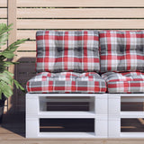 Palletkussen Stof Ruitpatroon Rood Rood Ruitpatroon