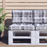 Palletkussen Stof Ruitpatroon Grijs Grijs Ruitpatroon