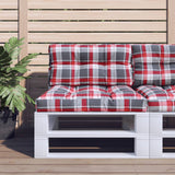 Palletkussen Stof Ruitpatroon Rood Rood Ruitpatroon