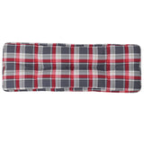 Palletkussen Stof Ruitpatroon Rood Rood Ruitpatroon