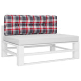 Palletkussen Stof Ruitpatroon Rood Rood Ruitpatroon