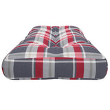Palletkussen Stof Ruitpatroon Rood Rood Ruitpatroon