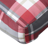 Palletkussen Stof Ruitpatroon Rood Rood Ruitpatroon