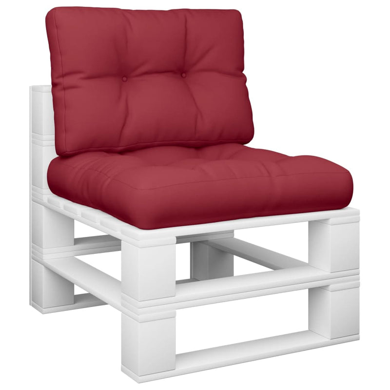 Palletkussens 2 St Stof Wijnrood