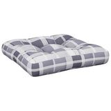 Palletkussens 2 St Ruitpatroon Stof Grijs Grijs Ruitpatroon