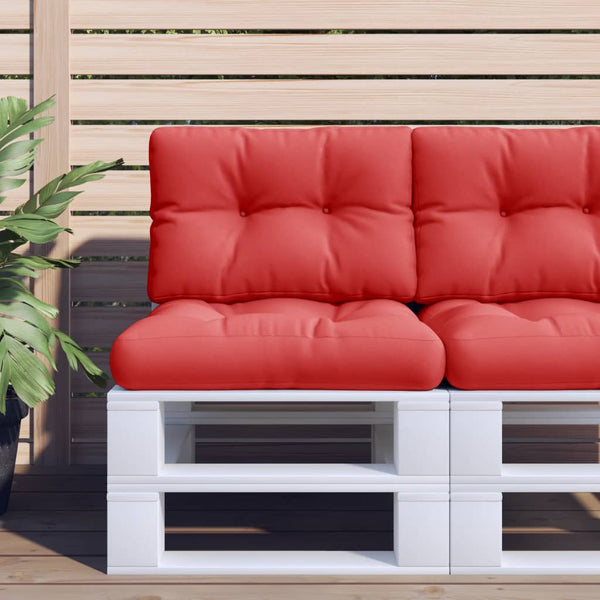 Palletkussens 2 St Stof Rood