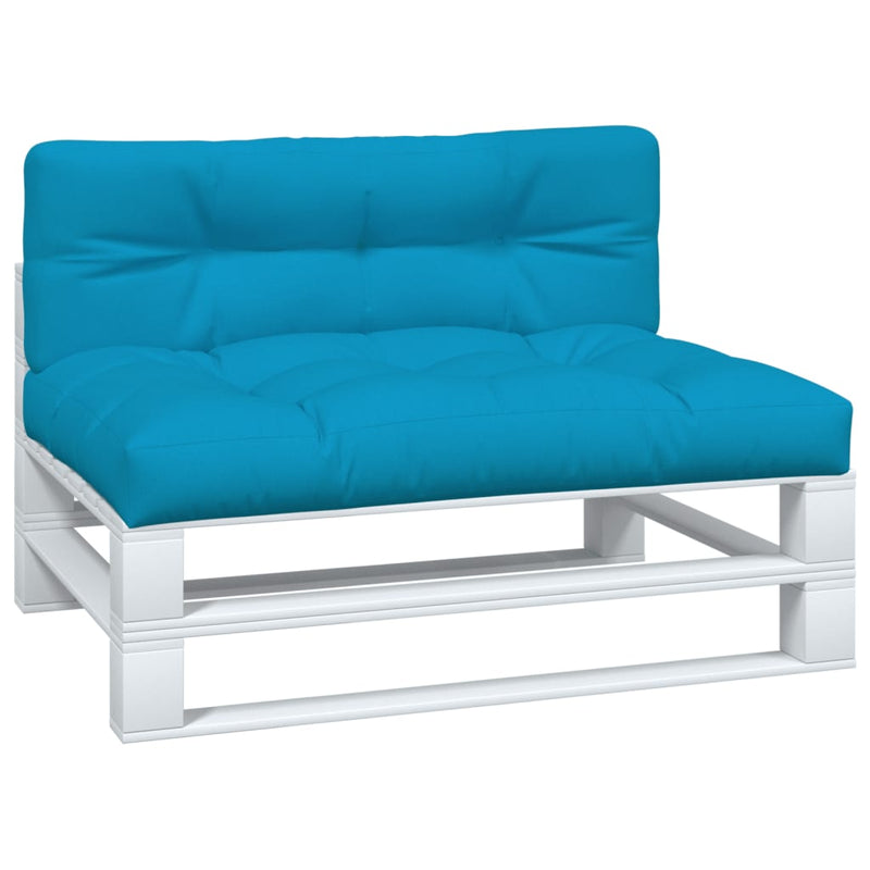 Palletkussens 2 St Stof Licht Blauw