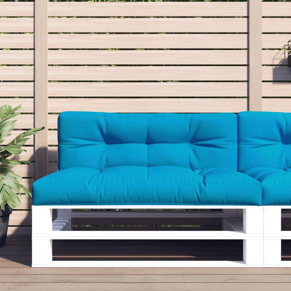 Palletkussens 2 St Stof Licht Blauw