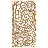 Wanddecoratie Tuin Schelpenontwerp 105X55 Cm Cortenstaal