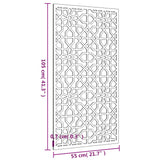 Wanddecoratie Tuin Moors Ontwerp 105X55 Cm Cortenstaal