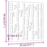 Wanddecoratie Tuin Bamboe-Ontwerp 55X55 Cm Cortenstaal