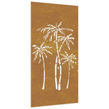 Wanddecoratie Tuin Palmboomontwerp 105X55 Cm Cortenstaal