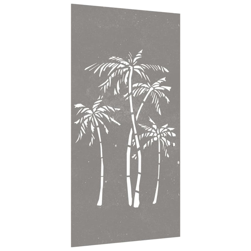 Wanddecoratie Tuin Palmboomontwerp 105X55 Cm Cortenstaal