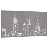 Wanddecoratie Tuin Skyline-Ontwerp 105X55 Cm Cortenstaal